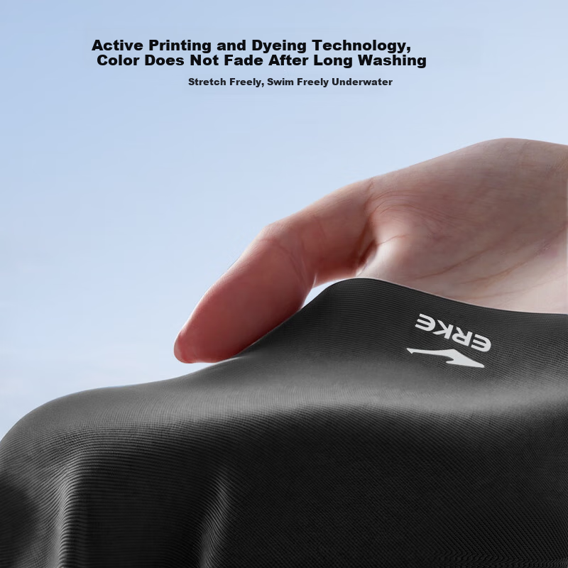 ERKE Men's Double-Layer Anti-Embarrassment Loose-Fit Quick-Dry Swim Trunks Beach...