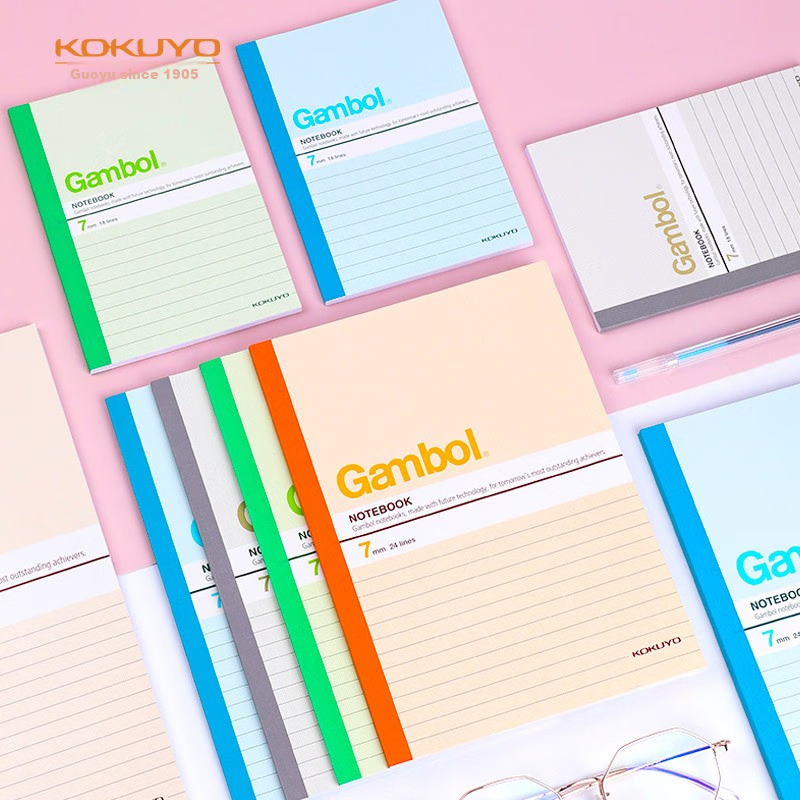 KOKUYO A4 Wirebound Notebook Gambol Watanabe Student Office Notebook, 7mm Ruled,...