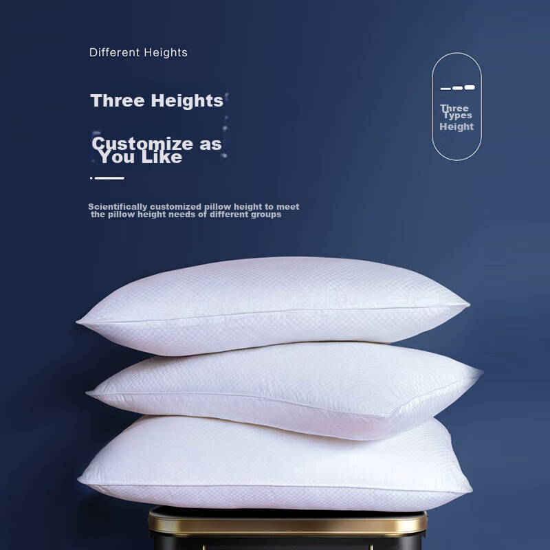 Fuanna Pillow Core, Low Pillow, Hotel Pillow, All-Cotton Fabric, Antibacterial P...