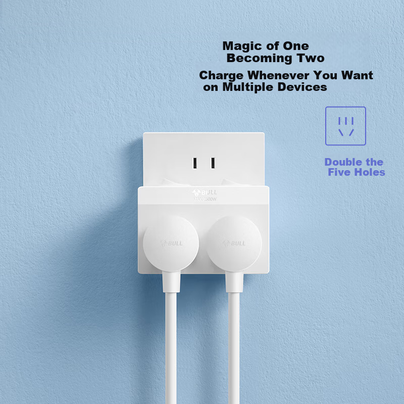 BULL (BULL) Conversion Plug/One-to-Two Socket/Wireless Conversion Socket/Power C...