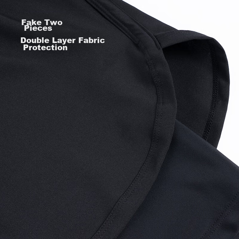 ERKE Men's Swim Trunks, Double-Layer Anti-Embarrassment, Loose-Fitting, Quick-Dr...