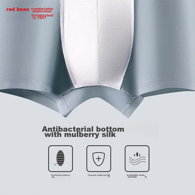 Hongdou Men's Underwear, Soft And Elastic Cotton, 7A Antibacterial Mesh Crotch,...