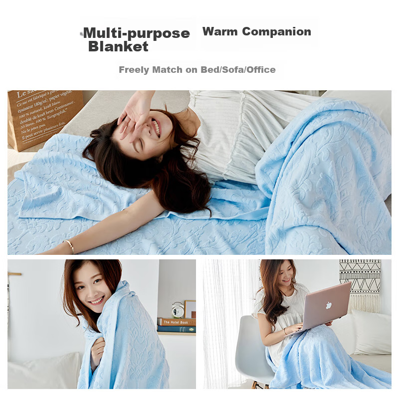 Hengyuanxiang Pure Cotton Traditional Towel Blanket, Adult Summer Thin Nap Towel...