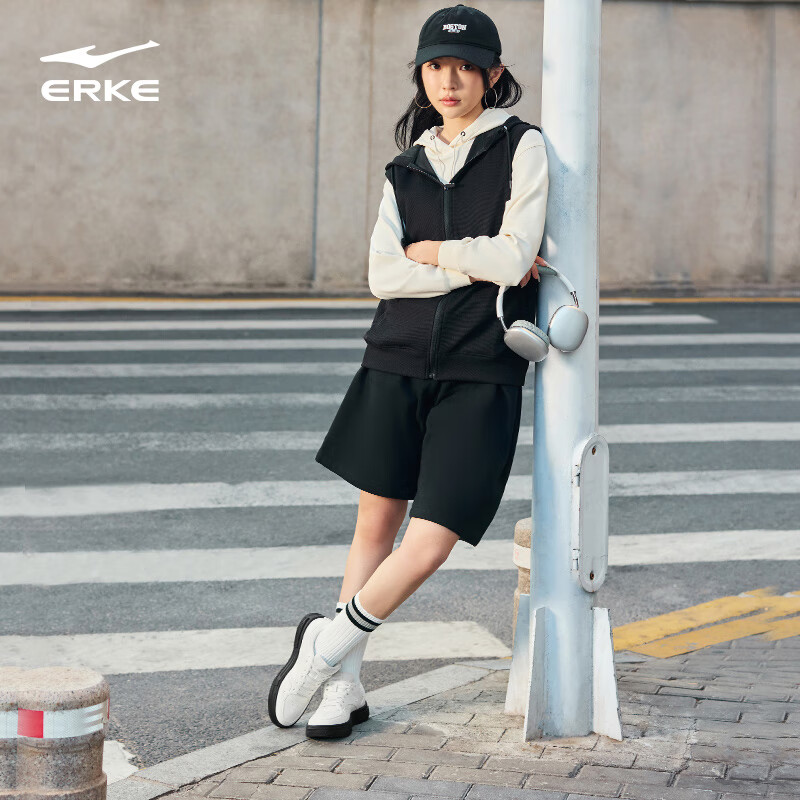 ERKE Women's Thick-soled Wear-resistant Height-increasing Casual Skateboard Shoe...