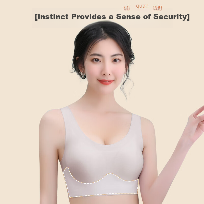 GUJIN Women's Sports Bra Fixed Cup Seamless Wirefree Traceless Vest-style Push-u...