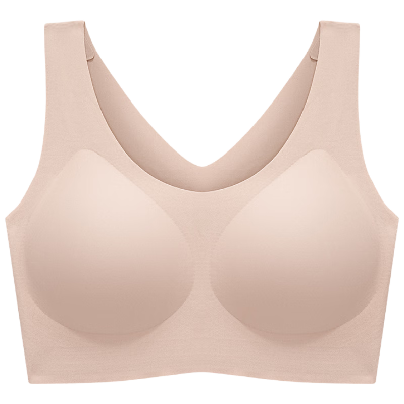 GUJIN Women's Sports Bra Fixed Cup Seamless Wirefree Traceless Vest-style Push-u...