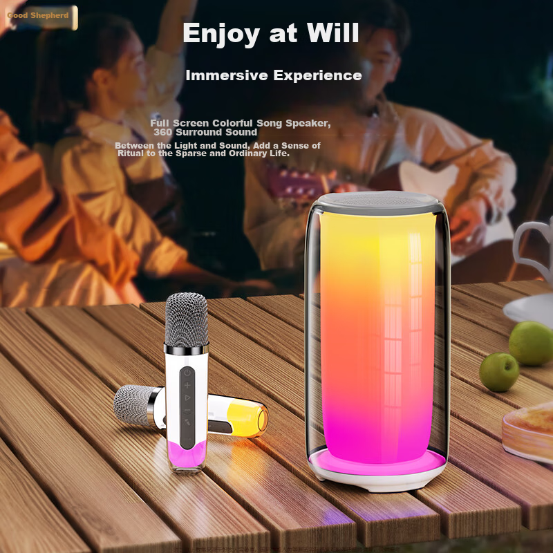 Good Shepherd Wireless Bluetooth Speaker Karaoke Microphone All-In Home KTV Soun...