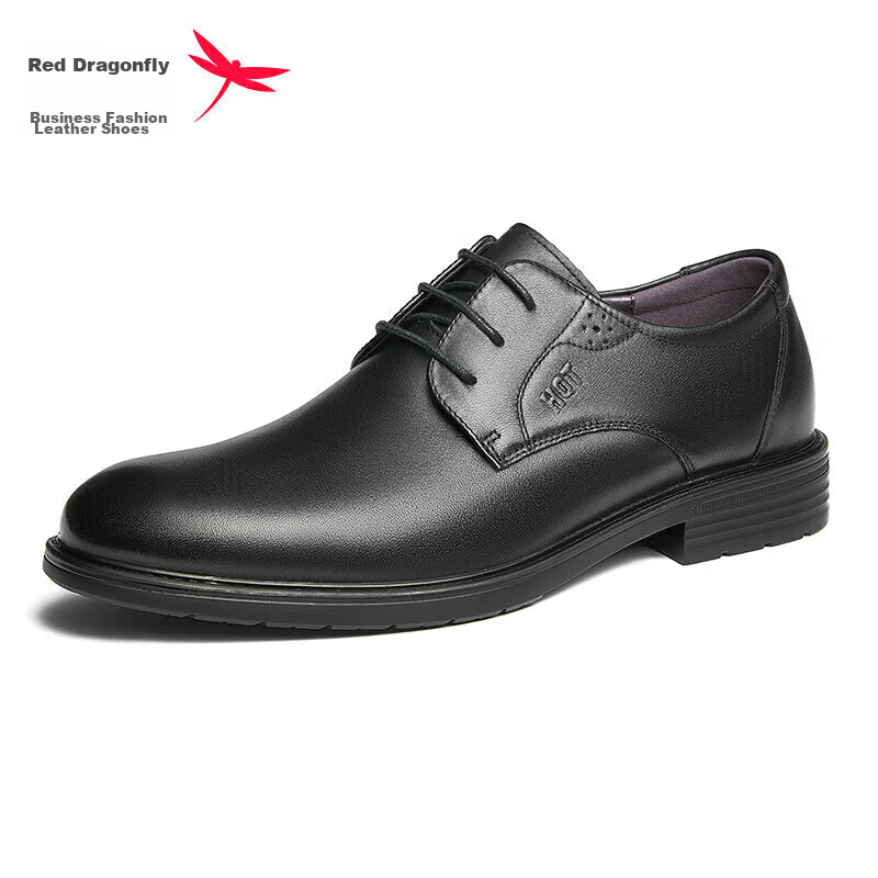 Hongqingting Business Genuine Leather Lace-Up Shoes, Men's Fashionable Formal De...