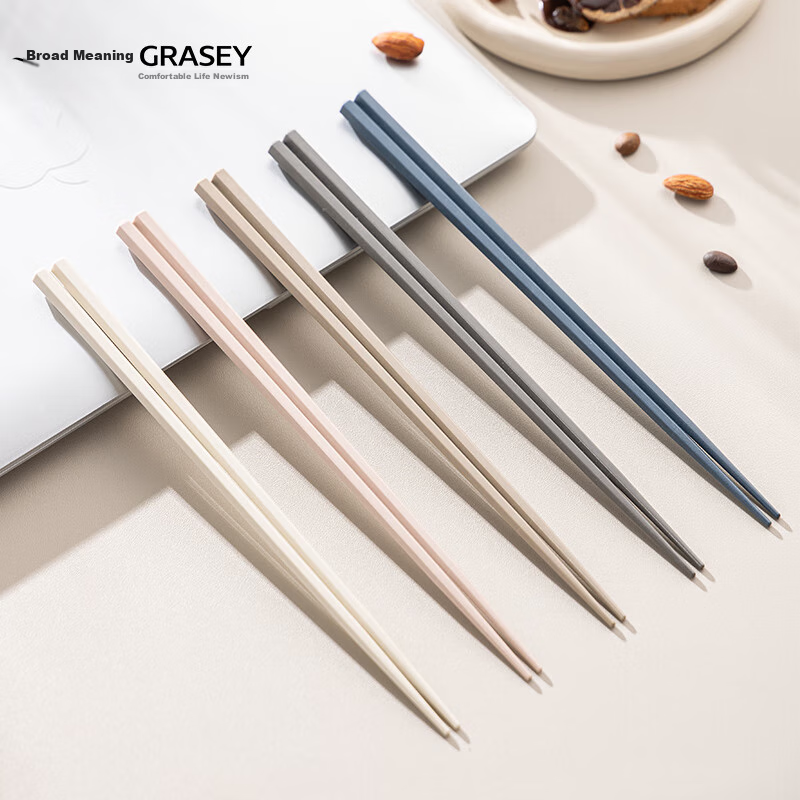 Guangyi Chopsticks for Home Use, Non-Slip, Heat-Resistant, Family Pack, Alloy Ch...