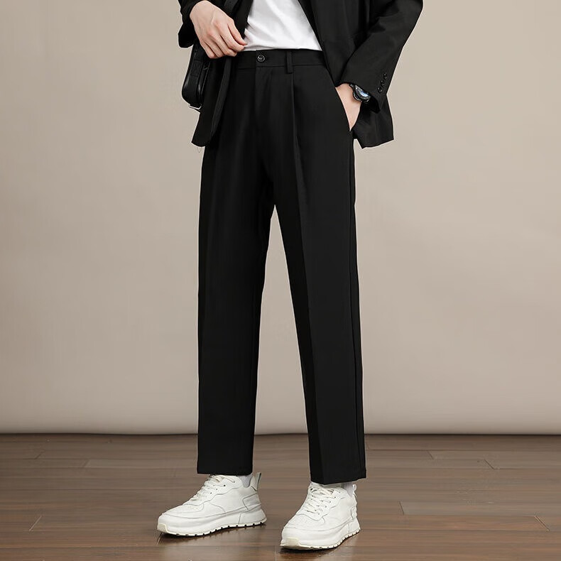 Dingfengbaoluo Autumn And Winter Draping Suit Pants for Men, Straight-Leg Loose...