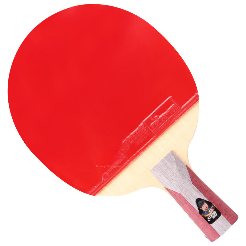 DHS Kuangbiao 5-Star Straight Handle Double-Sided Reverse Rubber Table Tennis Ra...