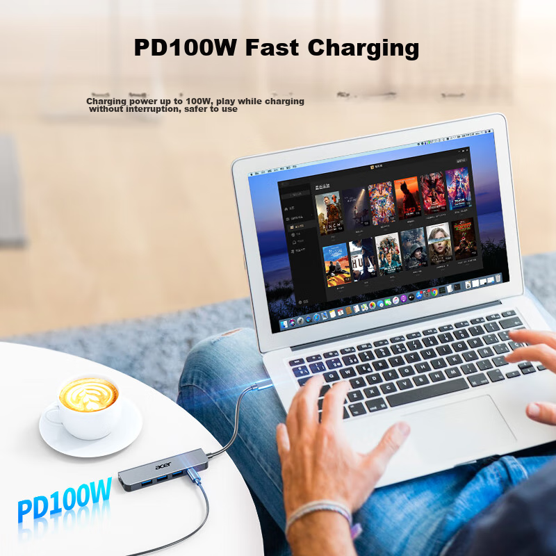 Acer Type-C Expansion Dock, USB-C to HDMI Adapter, 3.0 Hub, Compatible with Appl...