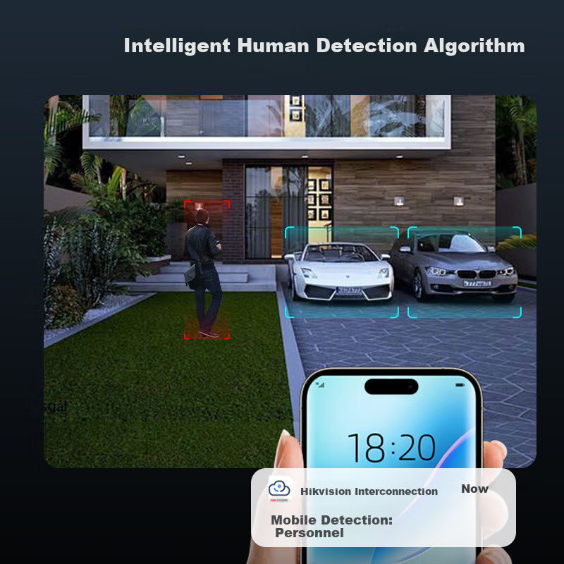 HIKVISION Solar Powered 4G Camera Outdoor Surveillance HD Monitor 360° Panoramic...