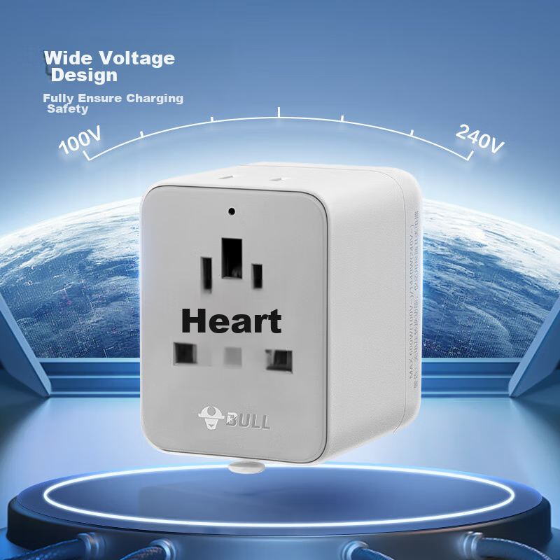 BULL 2-Outlet Multi-Country Travel Socket, Global Universal Adapter, Travel Conv...