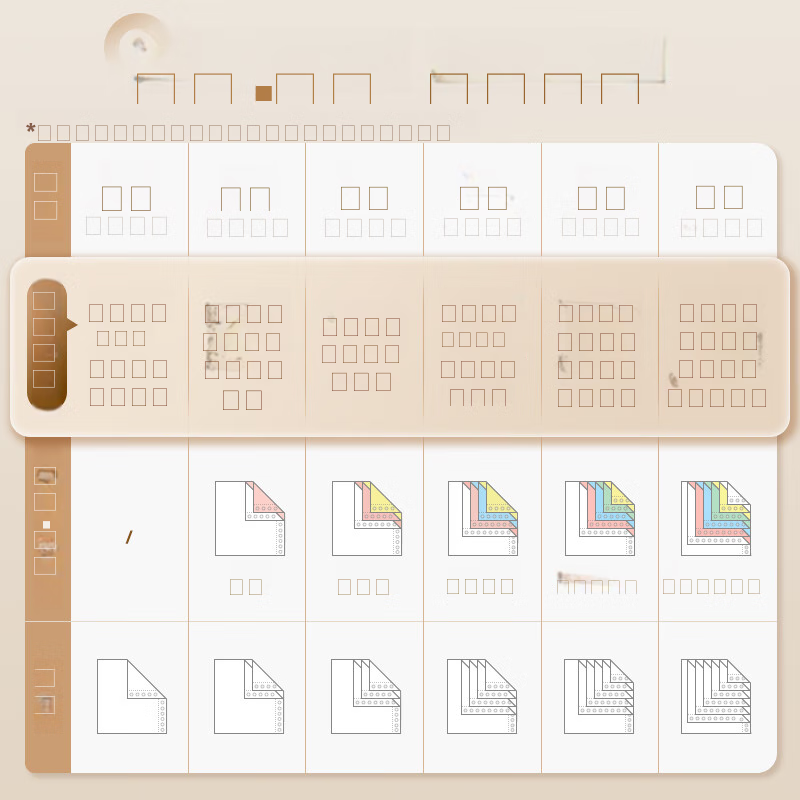 Deli Mint Sea Needle-Style Printing Paper, Four-Part Three-Equal, Perforated Edg...