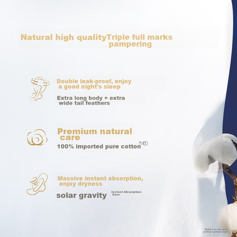 Kotex Sunshine Premium Pure Cotton Sanitary Napkins, 350mm, 4 Pieces, Overnight...