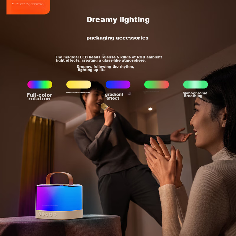 Good Shepherd Karaoke Microphone with Speaker And Sound Card, All-In Home KTV Se...