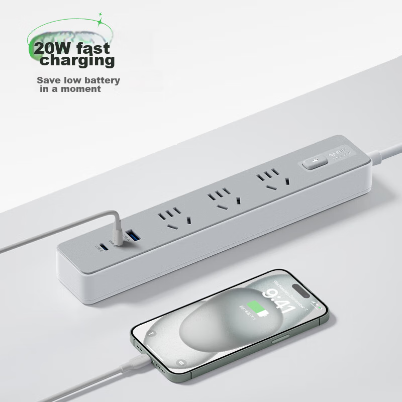 BULL 20W PD Apple Fast Charging Power Strip/Extension Cord/Power Bar/Power Strip...