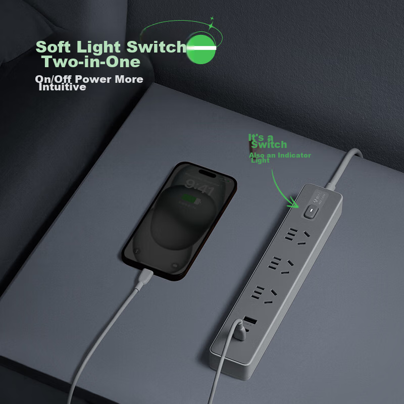 BULL 20W PD Apple Fast Charging Power Strip/Extension Cord/Power Bar/Power Strip...