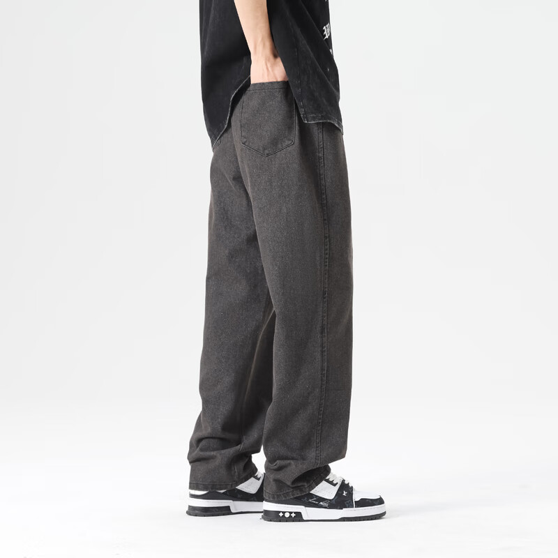 Dingfengbaoluo American-Style Jeans for Men, Autumn And Winter Straight-Leg Pant...