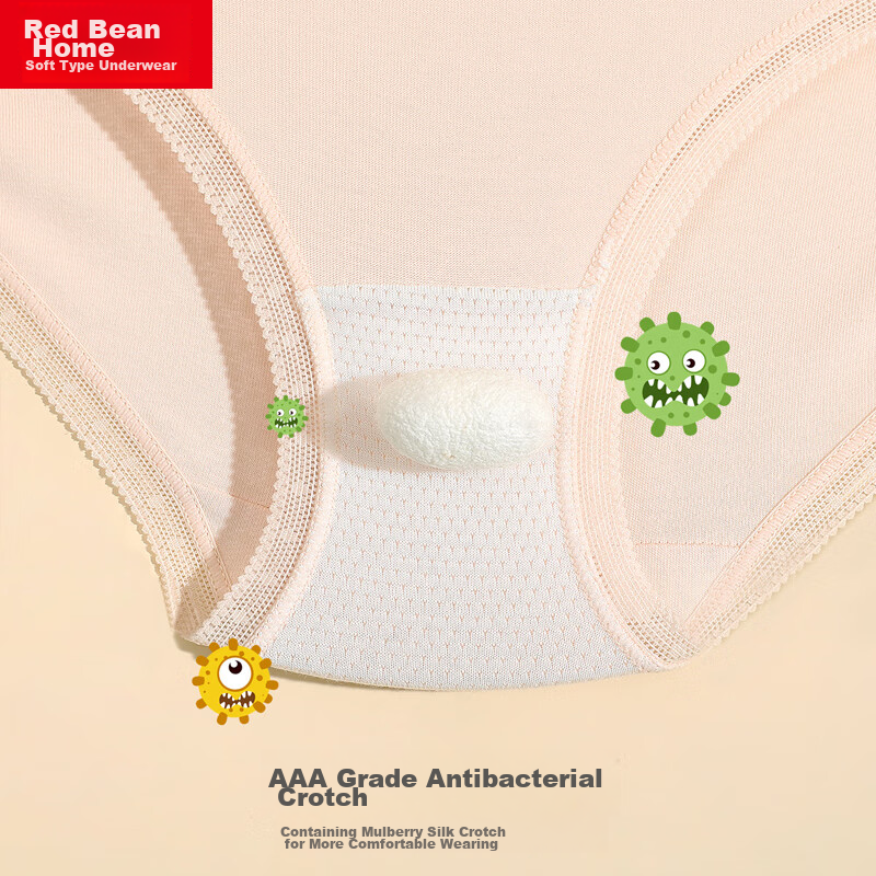 Hodohome Children's Underwear, Girls' Panties with Mulberry Silk, 3A Grade Antib...
