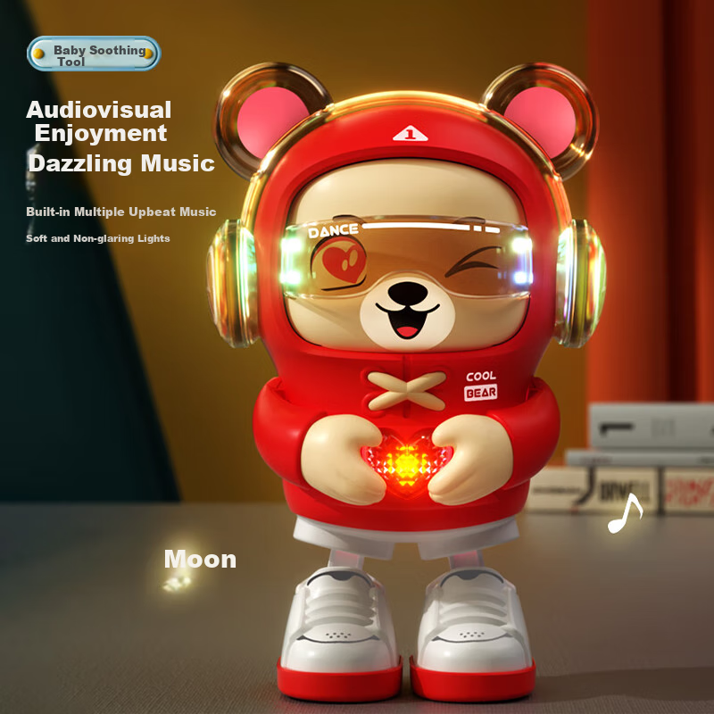 Guang'er Baby Tummy Time Training Toy 0-6 Months Electric Dancing Toy Baby Track...