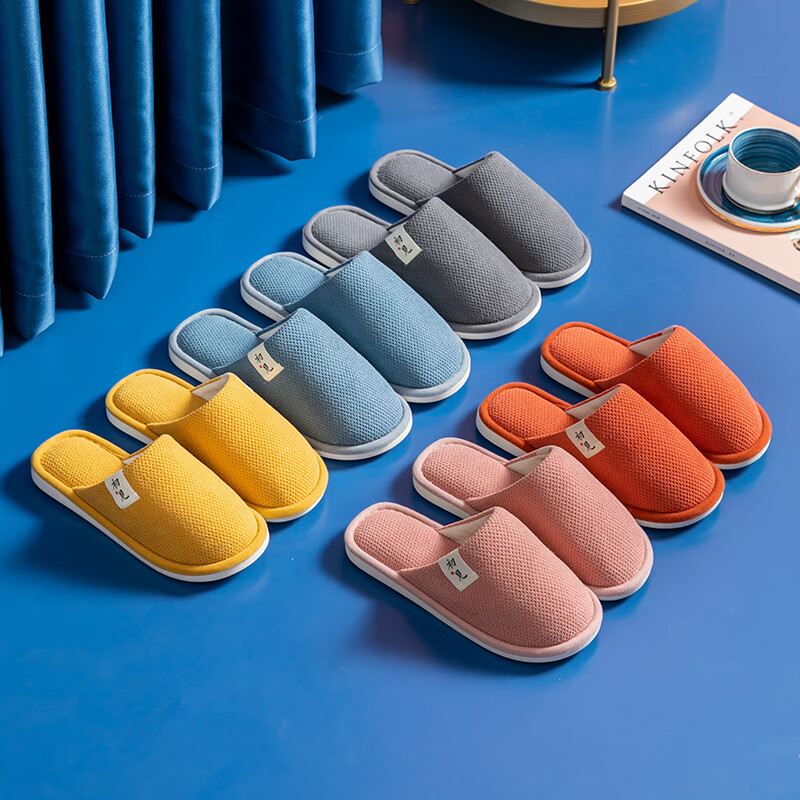 GUOLUOFEI Spring Autumn Winter Slippers Men's Home Indoor Household Slippers Wom...
