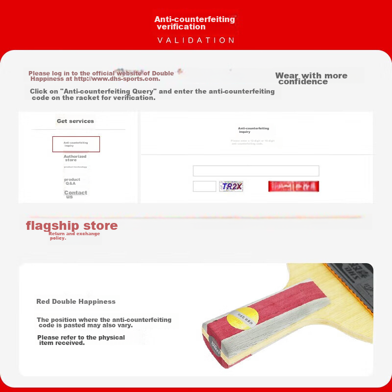 DHS Kuangbiao Four-Star Table Tennis Racket, Penhold Grip H4002, Single Racket w...