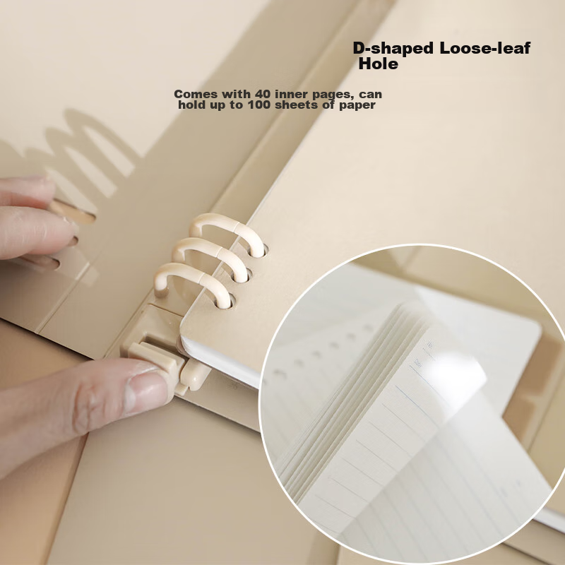 KOKUYO Yimi Xinchun A5 Loose-Leaf Notebook, Office Notepad, Replaceable Pages wi...