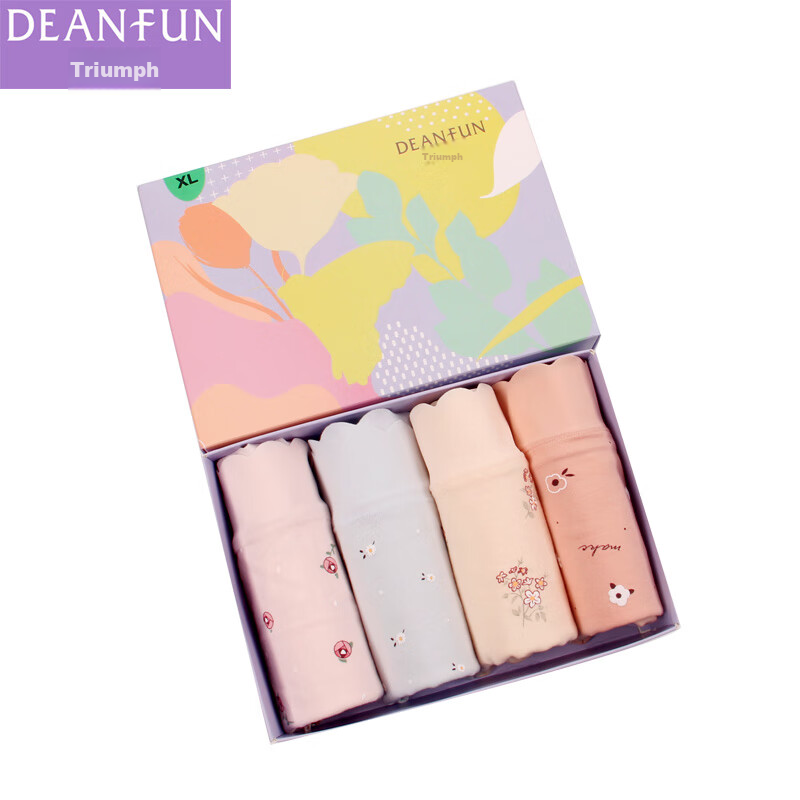 Deanfun Women's Underwear, 95% Cotton, Sexy Lace, Mid-Rise, Seamless, Printed Wo...