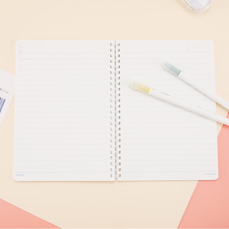 KOKUYO Campus Soft Spiral Notebook, 8mm Dotted Line, A5/80 Pages, Pink, WCN-CSR3...