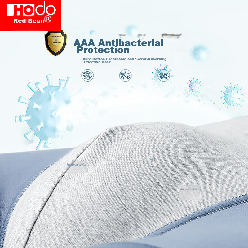 Hongdou Men's Underwear, Pure Cotton, Antibacterial Crotch, Printed, Mid-Rise, B...