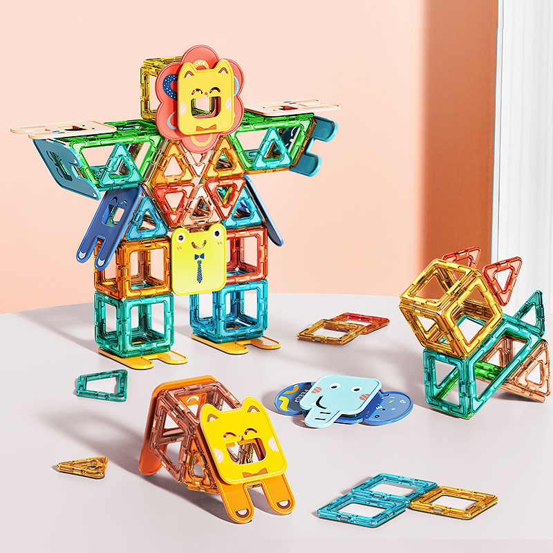 FEELO Magnetic Building Blocks Toy for Children, Boys And Girls, Baby Holiday Bi...