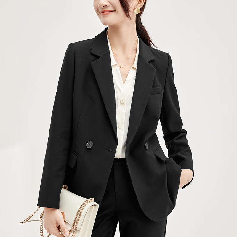 Fan Qin Elegant Suit for Women with Two-Button Coat and Wide Leg Trousers Set 44...
