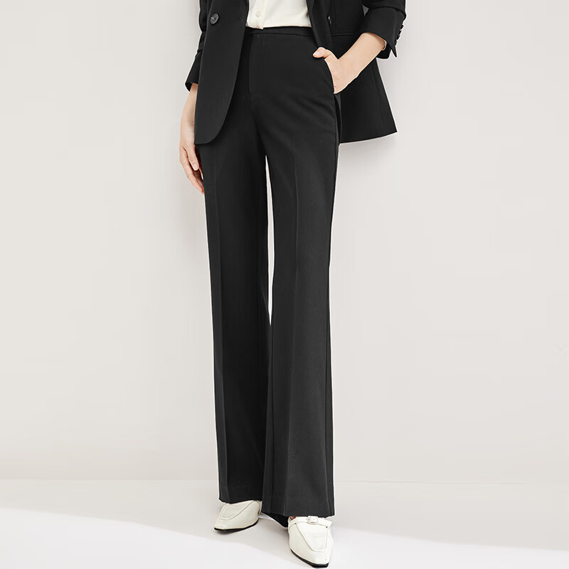 Fan Qin Elegant Suit for Women with Two-Button Coat and Wide Leg Trousers Set 44...