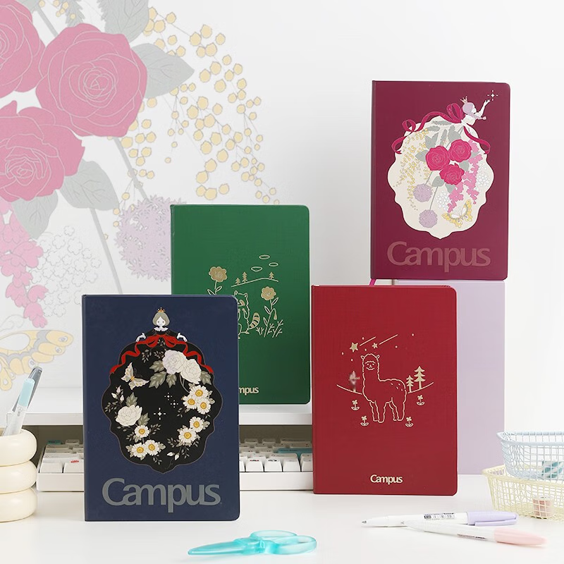 KOKUYO Campus Wirebound Hardcover Notebook, 100 Pages, 8mm Ruled, Raccoon Green,...