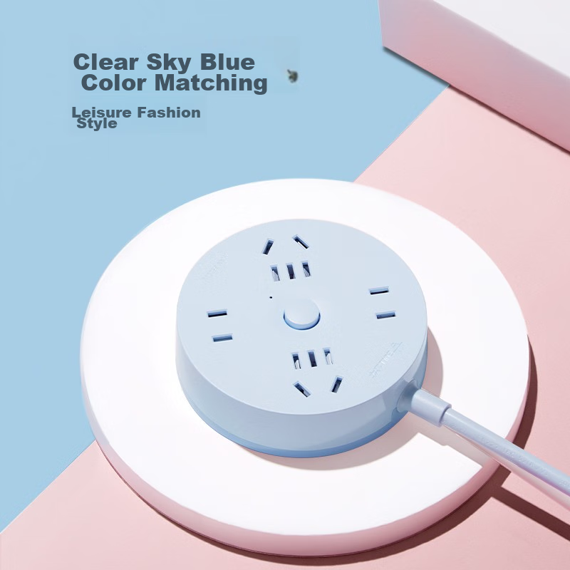 BULL Power Strip/Extension Cord/Surge Protector, Round 4-Outlet with Master Swit...