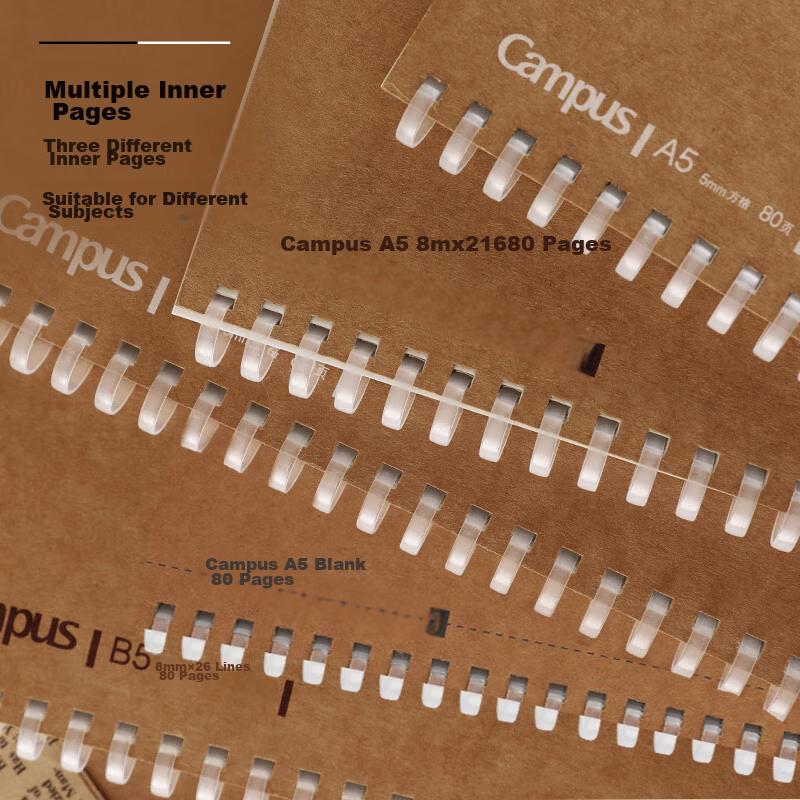 KOKUYO Campus Notebook, Student Soft Spiral Notebook, B5/80 Pages, Blank Inner P...