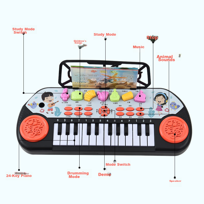 Guanchao Children's Electronic Piano Toy, Playable Piano, Early Education Educat...