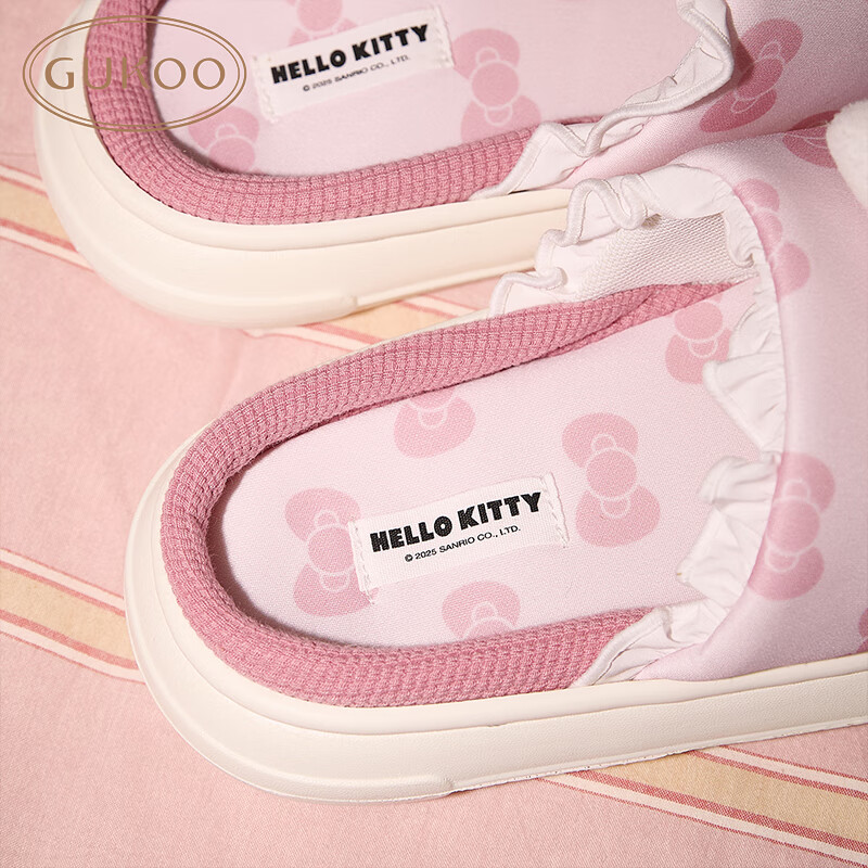 Gukoo (Gukoo) Women's Spring/Summer HelloKitty Co-branded New Thick-soled Home S...
