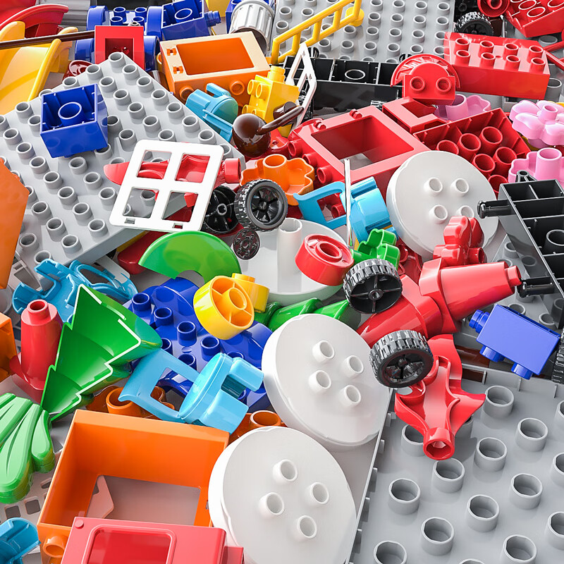 FEELO Large Particle Building Blocks Compatible with LEGO, One Jin Children's To...