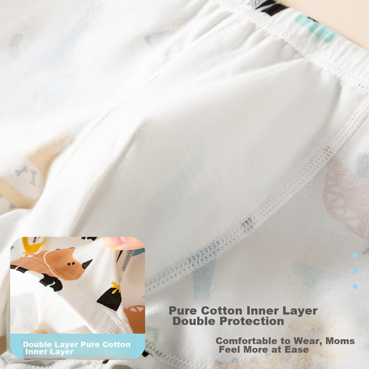 Fentengcare Children's Underwear, Pure Cotton Antibacterial Crotch, Boys' And Te...