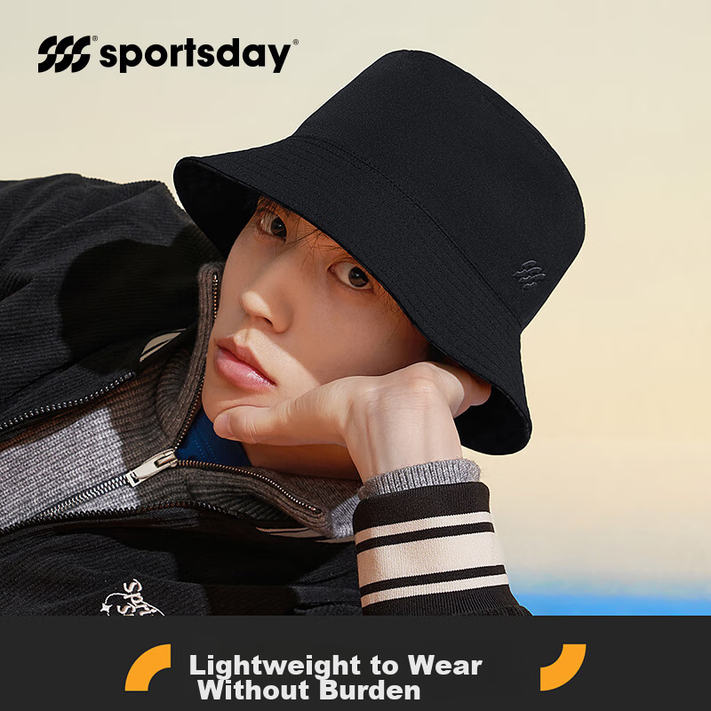 HLA Men's Bucket Hat, Casual Versatile Outdoor Sports Sun Hat, Hiking Wide-Brim...