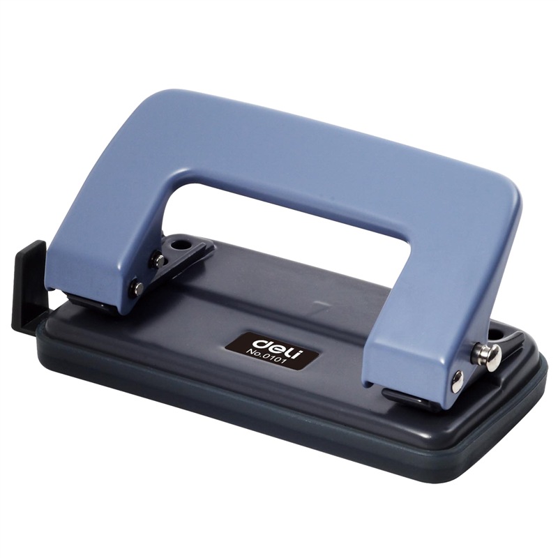 Deli 6mm Hole Puncher, 10-Sheet Capacity, Two-Hole Punch (With Ruler), Small Siz...