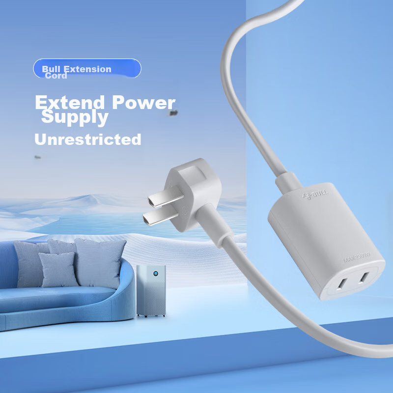 BULL New National Standard Socket/power Strip/extension Cord 1 Outlet without Sw...