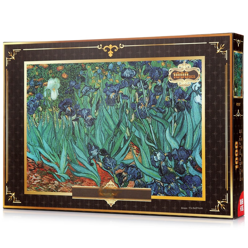 Gubu Adult Puzzle, 1000 Pieces, Iris Van Gogh, Challenging Jigsaw Puzzle, Random...