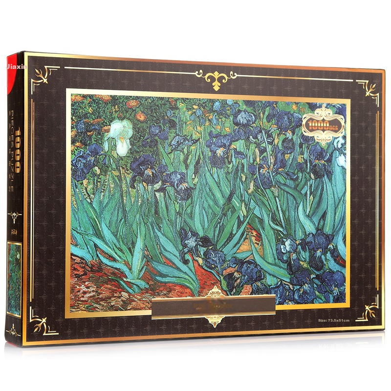Gubu Adult Puzzle, 1000 Pieces, Iris Van Gogh, Challenging Jigsaw Puzzle, Random...