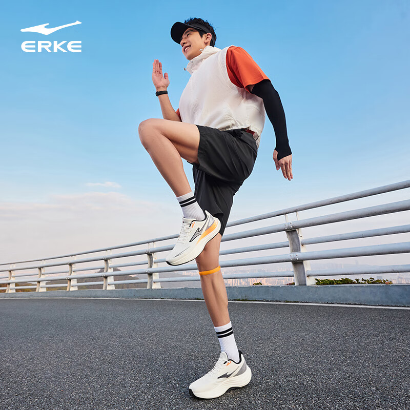 ERKE Men's Spring New Running Shoes "Leap" Shock Absorption Rebound Sports Shoes...