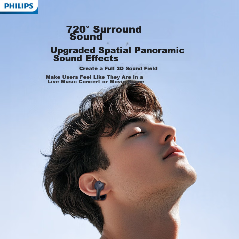 PHILIPS Bluetooth Earhook Wireless Open Ear Bone Conduction Concept Sports Runni...