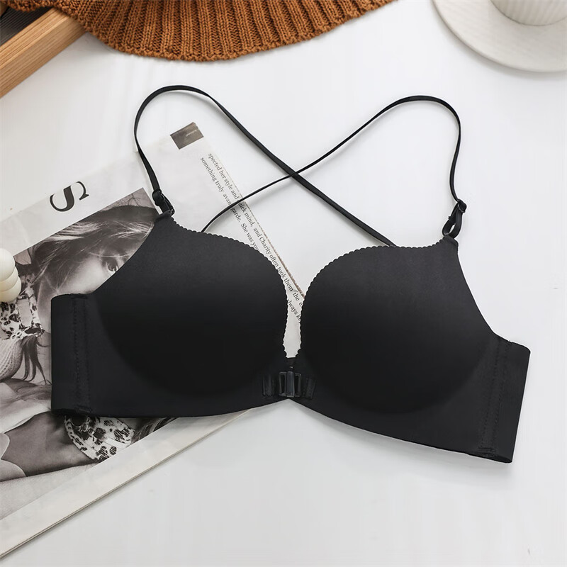 Fentengcare Front-Closure Seamless Bra, Wireless, Push-Up for Small Breasts, Thi...
